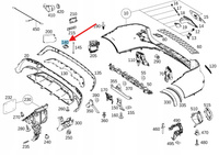 ZAŚLEPKA CHROMOWANA HAKA TYŁ MERCEDES ML GLE W166 OE A1668851501