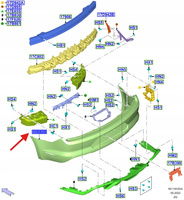 ZDERZAK TYŁ FORD MUSTANG MK6 2017- 2327287 _ JR3B-17K835-BBPRAA