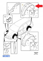 NADKOLE TYLNE LEWE VOLVO XC70 2008- OE 30678552 