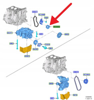 KOŁO PASOWE WAŁU POMPY OLEJU 1.0 EB FORD FOCUS 18- 2263901 _ JX6G-6A893-AA