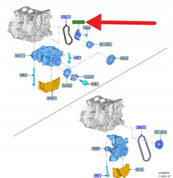 NAPINACZ PASKA POMPY OLEJU 1.0 EB FORD FOCUS 2018- 2263127 _ JX6G-6C777-AB