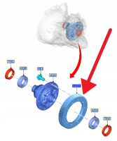 KOŁO ZĘBATE SKZYNI MAUNAL B6 FORD KUGA FOCUS 18- 2304114 _ HU3R-7G334-BHA