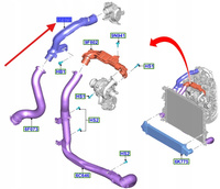 PRZEWÓD INTERCOOLERA FORD KUGA TRANSIT 1.5 TDCi 2556766 _ KV61-6F075-AE