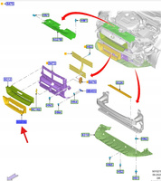 DEFLEKTOR POWIETRZA FORD S-MAX 2015-2019 2018506 _ EM2B-8314-AE