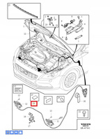 LINKA CIĘGNO OTWIERANIA MASKI PRZÓD VOLVO V40 2013- CC OE 31395562