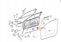 PRAWE MOCOWANIE USZCZELKI DRZWI MERCEDES C klasa Coupe W203 OE A2037271235