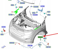 UCHWYT OTWIERANIA MASKI EDGE MONDEO SMAX GALAXY 2060716 _ FT4B-16B626-BC