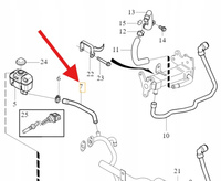 PRZEWÓD ZBIORNIKA WYRÓWNAWCZEGO 2.4 D5244T VOLVO XC90 2003- OE 30680928
