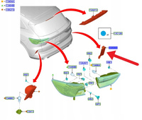 ODBLASK ZDERZAKA PRAWY TYŁ FORD KUGA 2020- 2711886 _ LV4B-13B414-AD