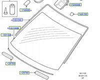 SZYBA PRZEDNIA FORD FOCUS 2004- 2552003 _ ME4M51-A03100-EL