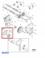 ZESTAW ŁAŃCUCHA POMPY OLEJU D5 2.0 XC60 XC90 V60 V90 OE 31320737