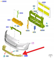 OSŁONA DOLNA ZDERZAKA PRZÓD FORD FOCUS 2018- OE 2246688 _ JX7B-8B384-TB