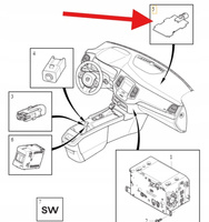 MODUŁ ANTENA BLUETOOTH VOLVO S90 V90 2017- XC90 XC60 XC40 EX40 OE 31409067