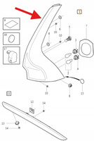 LAMPA TYLNA LEWA VOLVO XC60 2009- OE 31323034