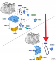 PASEK NAPĘDU POMPY OLEJU 1.0 EB FORD FIESTA FOCUS 2207498 _ H6BG-6B651-AA