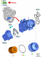 OBUDOWA FILTRA OLEJU 1.6L 1.5L SOHC B-MAX FIESTA 1145964 _ 2S6Q-6737-AA
