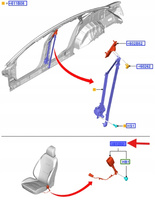 KLAMRA PAS BEZPIECZEŃSTWA MONDEO 2014-22 2317658 _ DS73-F61208-BG35B8