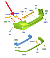 ŚLIZG ZDERZAKA PRAWY TYŁ FORD FOCUS SEDAN 2018- 2379793 _ JX7B-17D980-B1C
