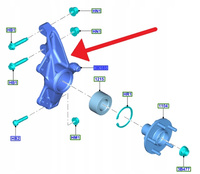 ZWROTNICA LEWY PRZÓD FORD FOCUS Mk4 2022- OE 2641068 _ KX6C-3K171-A1C