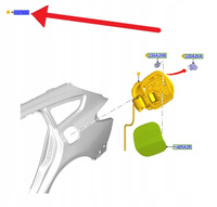 OBUDOWA WLEWU PALIWA FORD FOCUS 2018- OE 2629631 _ JX7B-A27936-AF