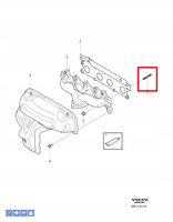 Śruby kolektora wydechowego Volvo