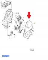 OSŁONA OBUDOWA ROZRZĄDU 2.4 D5 VOLVO XC90 2003- S60 S80 V70 OE 30731283