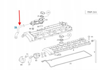 WĄŻ PRZEWÓD ODMY ODPOWIETRZANIA SILNIKA DIESEL M648 MERCEDES OE A6480160381