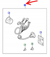 WIĄZKA HAKA HOLOWNICZEGO 13 PIN MONDEO Mk4 2007- 1740024 _ AMBS7J-15A416-CA