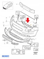 KRATKA ŚRODKOWA ZDERZAKA PRZEDNIEGO VOLVO S40 V50 2004-2007 OE 30657006