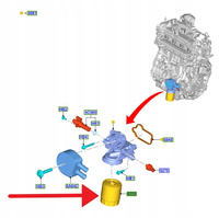 FILTR OLEJU 1.6 2.0 TI-VCT 1.0 2.0 2.3 EB FORD FOCUS 2468342 _ AA6E-6714-AB
