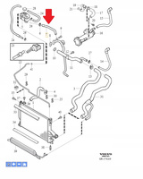 PRZEWÓD ZBIORNIKA WYRÓWNAWCZEGO 2.4D VOLVO S60 V70 XC70 2006- OE 30680746