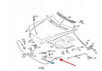 LINKA OTWIERANIA MASKI MERCEDES C klasa W203 CLK W209 OE A2038800459