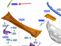 LEWA LISTWA SZYBY PODSZYBIA KUGA Mk3 2020- 5710190 _ LJ6B-S020A27-AC5JA6