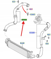 PRZEWÓD RURA INTERCOOLERA FORD MONDEO SMAX 1.8 TDCi 1521483 _ 6G91-6C646-BF