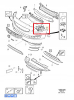 ŚLIZG MOCOWANIE ZDERZAKA REFLEKTORA LEWA VOLVO S60 V60 2014- OE 31323840