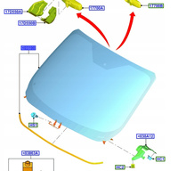 SZYBA PRZEDNIA FORD TRANIT COURIER 2021- OE 2570450 _ ET76-A03100-BJ