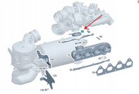 ZACISK TURBOSPRĘŻARKI DO KOLEKTORA WYDECHOWEGO MERCEDES OE A0009959603