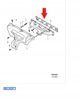 USZCZELKA KOLEKTOR WYDECHOWY D5 VOLVO S60 V60 2011- V40 XC60 OE 30777682