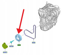 KOŁO PASOWE WAŁU KORBOWEGO 1.2 1.5 EB KA+ FOCUS 18- 2305187 _ GN1G-6B321-CA