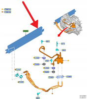 CHŁODNICA OLEJU SKRZYNI AUTOMAT FORD FOCUS 2018- 2265027 _ JX61-7A095-AB