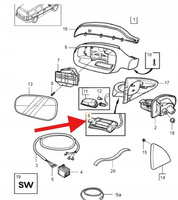 CZUJNIK TEMPERATURY ZEWNĘTRZNEJ PRAWY VOLVO S80 S60 V70 XC70 OE 31104010