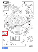 RYGIEL ZAMEK MASKI VOLVO XC90 2016- S90 V90 2017- OE 31479770