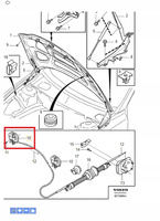 ZAMEK MASKI VOLVO XC90 2003- S60 2001- V70 2000- S80 1999- OE 31218475