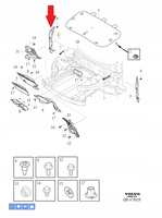 ZAŚLEPKA WYGŁUSZENIE BŁOTNIKA LEWY PRZÓD VOLVO S60 V60 2019- CC OE 32338464