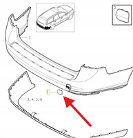 ZAŚLEPKA HAKA ZDERZAKA TYŁ VOLVO V50 2008- OE 39886117