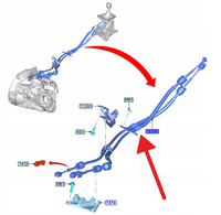 LINKA ZMIANY BIEGÓW MANUAL B6 1.5 TDCI FOCUS 2018- 2474254 _ JX6R-7E395-HG