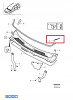 USZCZELKA BŁOTNIKA PODSZYBIA LEWA VOLVO XC90 2003- OE 8662736