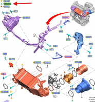 PRZEWÓD CHŁODNICY POWIETRZA 2.0L ECOBLUE EDGE S-MAX 2472488 _ K2G3-6C646-EE