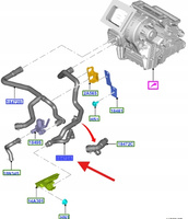 PRZEWÓD NAGRZEWNICY 1.5L EB FORD C-MAX FOCUS KUGA 1870389 _ F1F1-18K580-WA