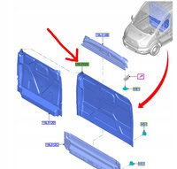 PRZEGRODA PRZEDIAŁ ŁADUNKOWY FORD TRANSIT Mk7 Mk8 _2022234_BK31-V19K544-AF